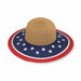 Small Heads American Flag Wide Brim Sun Hat - Jeanne Simmons Hats Wide Brim Sun Hat Jeanne Simmons js1063 US Flag XXS 