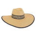 Animal Print Band Large Brim Safari Hat - Sun 'N' Sand Hat Safari Hat Sun N Sand Hats HH2489 Natural Medium (57 cm) 