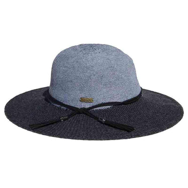 Knit Capeline Style Hat with Suede Tassels by Adora®, Wide Brim Sun Hat - SetarTrading Hats 