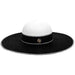 Black and White Wide Brim Summer Hat - Adrianne Vittadini, Wide Brim Sun Hat - SetarTrading Hats 