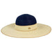 Navy and Natural Summer Floppy Hat - Adrianne Vittadini, Floppy Hat - SetarTrading Hats 