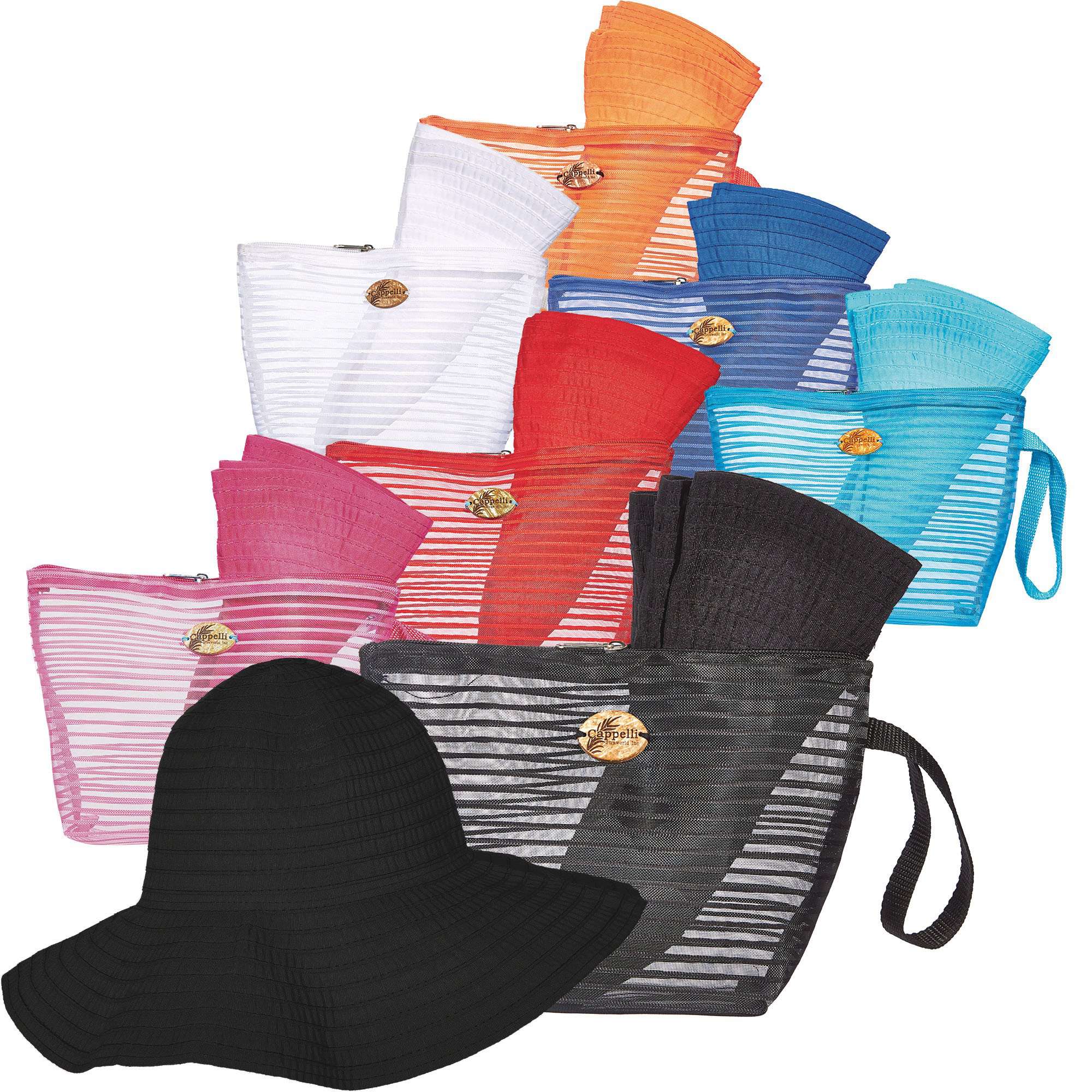 Cappelli's Packable Hat and Bag Set, Wide Brim Hat - SetarTrading Hats 