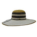 Striped Crown Bangkok Toyo Wide Brim Summer Floppy Hat - Scala Hats Wide Brim Sun Hat Scala Hats    