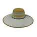Striped Crown Bangkok Toyo Wide Brim Summer Floppy Hat - Scala Hats Wide Brim Sun Hat Scala Hats lt228yw Yellow  