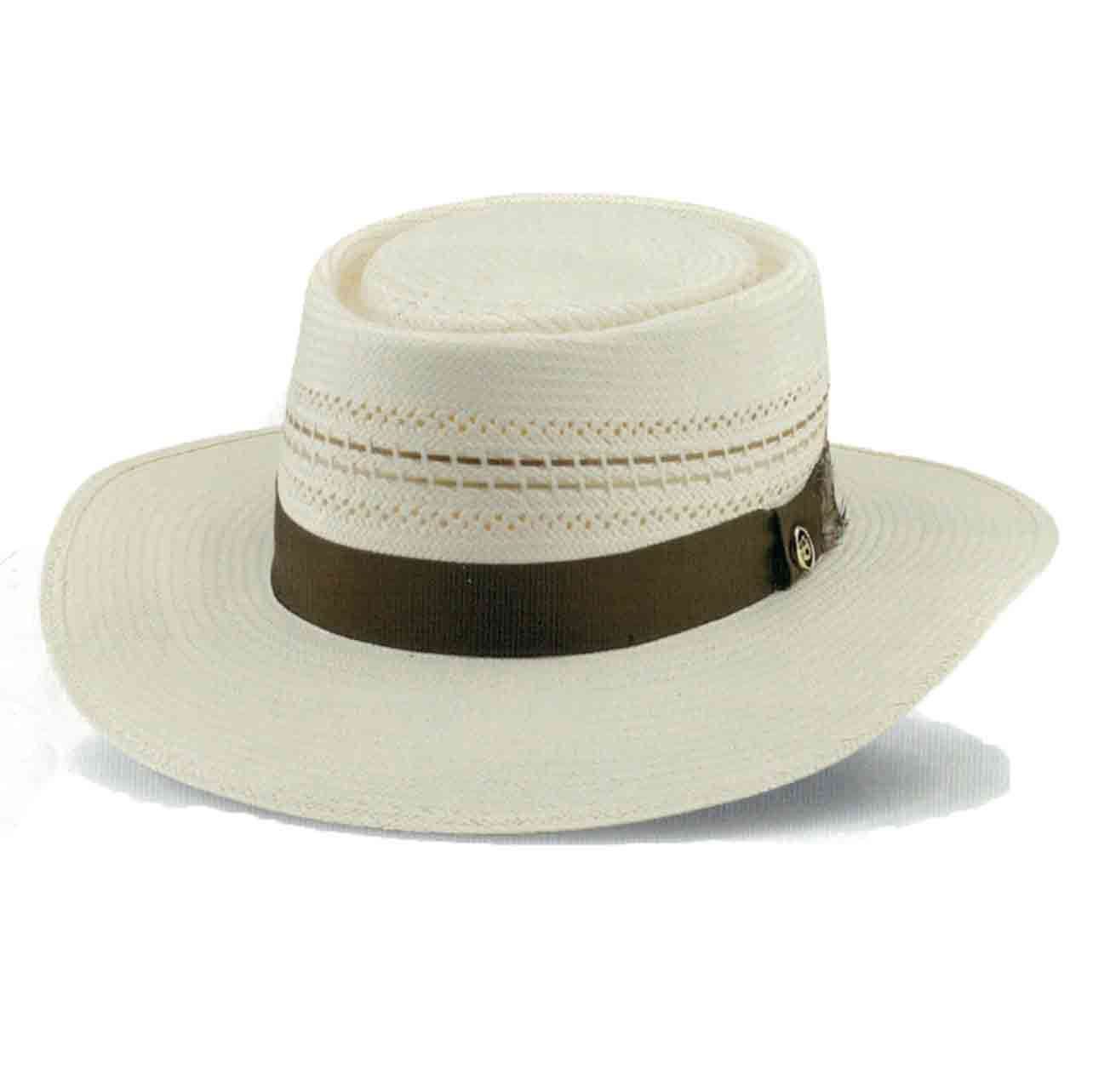 Trendsetter Shantung Porkpie - Biltmore Hats Gambler Hat Biltmore Hats bs3npgtrenM Ivory Medium ((22-22 3/8")