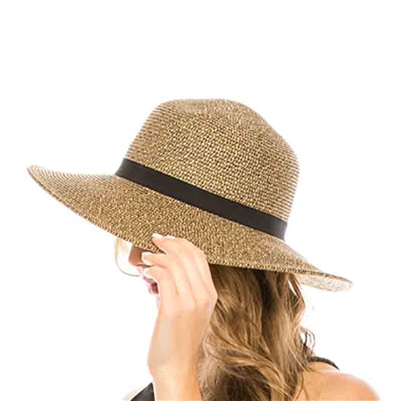 Classic Medium Brim Straw Sun Hat - Boardwalk Style Wide Brim Sun Hat Boardwalk Style Hats    