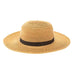 Classic Medium Brim Straw Sun Hat - Boardwalk Style Wide Brim Sun Hat Boardwalk Style Hats da1821nh Natural Heather Medium (57 cm) 