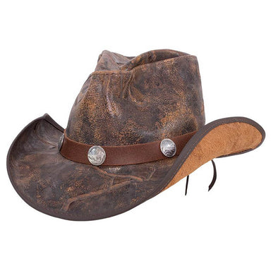 Branded Cyclone Distressed Leather Cowboy Hat up to 3XL - Double G Hat Cowboy Hat Head'N'Home Hats  Branded S (54-55 cm) 