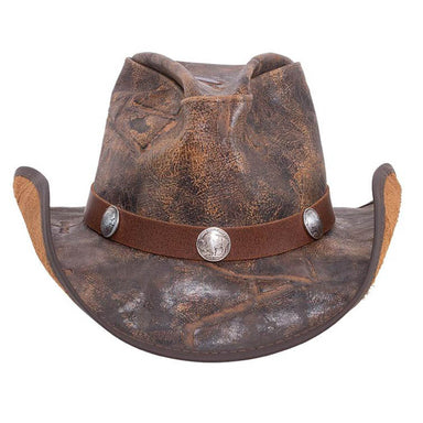 Branded Cyclone Distressed Leather Cowboy Hat up to 3XL - Double G Hat Cowboy Hat Head'N'Home Hats    