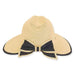 Backless Fedora Crown Hat with Large Bow - Sun 'N' Sand Hat Facesaver Hat Sun N Sand Hats    