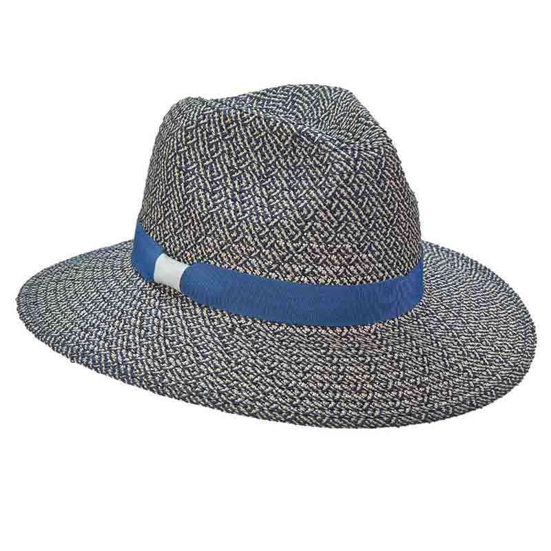 Herringbone Safari Hat by Brooklyn Hat Co. Safari Hat Brooklyn Hat bkn1511 Denim Medium (57 cm) 