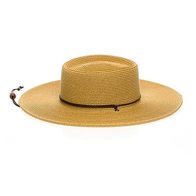 Southwestern Style Buckaroo Hat with Chin Strap - Boardwalk Style Bolero Hat Boardwalk Style Hats da1706ntm Natural Tweed Medium (57 cm) 