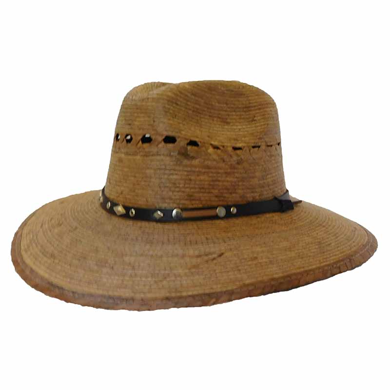 Explorer Burnt Palm Safari Hat - Texas Gold Hats Safari Hat Texas Gold Hats jr7263-5 Black Pinned Band M/L (58.5 cm) 