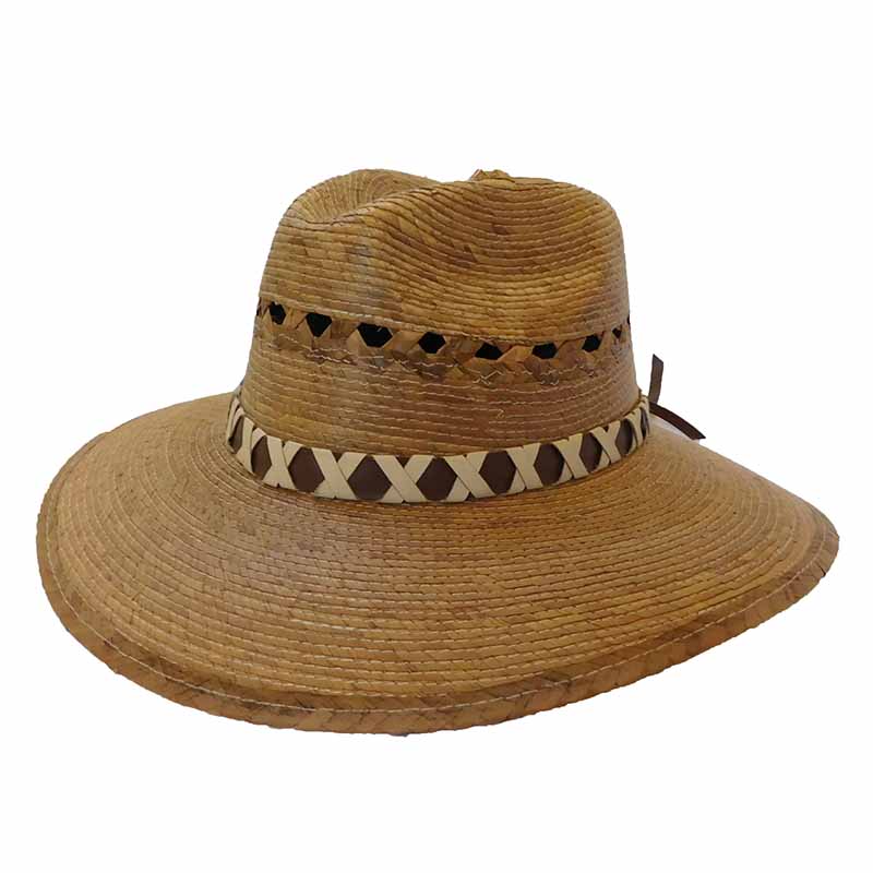 Explorer Burnt Palm Safari Hat - Texas Gold Hats Safari Hat Texas Gold Hats jr7263-3 Criss-Cross Band M/L (58.5 cm) 