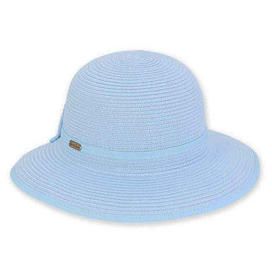 Butterfly Brim Summer Hat with Bow - Sun 'N' Sand Hat Cloche Sun N Sand Hats HH2392C Blue OS (57.5 cm)