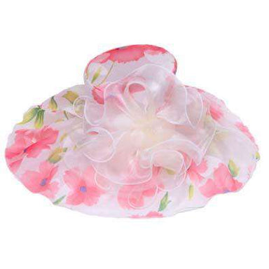 Floral Organza Kentucky Derby Hat Dress Hat Something Special Hat by2619ph Peach  