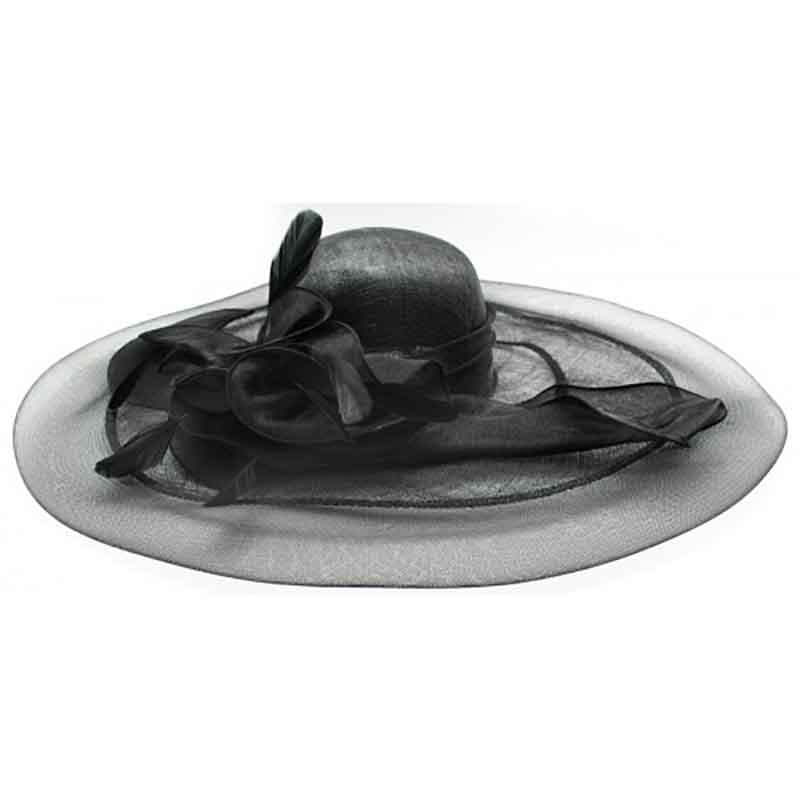 Sinamay and Crin Derby Hat - Something Special Collection Dress Hat Something Special Hat by5928bk Black  