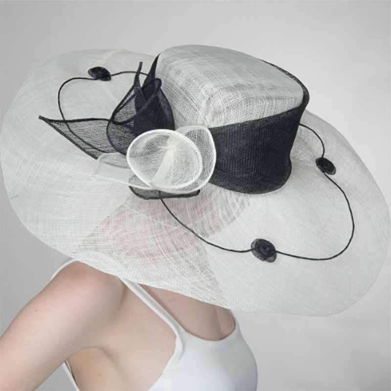 organza layer soft sinamay dress hat Hat for Women Organza Fascinator Hat Tea Party Wedding  main image 4