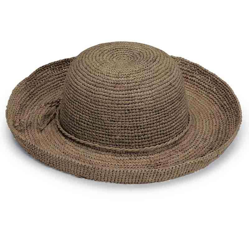 Catalina Raffia Up Brim Hat - Wallaroo Hats Kettle Brim Hat Wallaroo Hats WSCATms Mushroom M/L (58 cm) 