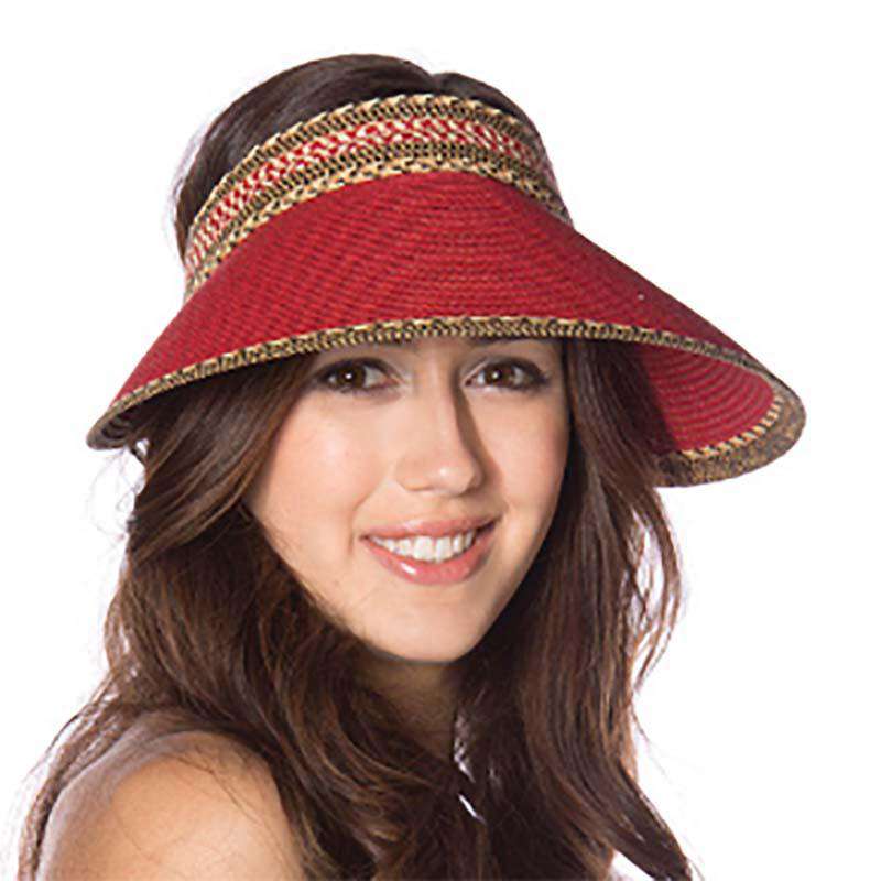 Extra Large Brim Tribal Pattern Roll-up Sun Visor Visor Cap Something Special Hat    