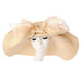 Large Brim Sun Hat with Sinamay Bow Floppy Hat Something Special Hat CB6708NT Natural  