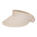 Rollup Sunvisor with Ribbon Accent Visor Cap Something Special Hat ch9544IV Ivory  