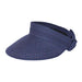 Rollup Sunvisor with Ribbon Accent Visor Cap Something Special Hat ch9544NV Navy  