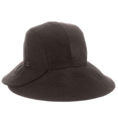 Chicopee Rough Cotton Split Brim Cloche Hat - Callanan Hats Cloche Callanan Hats cr316bk Black M/L (58.5 cm) 