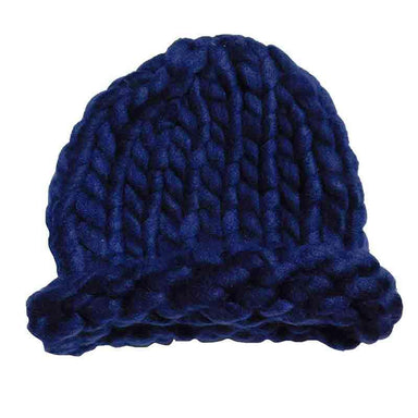 Women's Chunky Rib-Knit Beanie by JSA - Navy, Beanie - SetarTrading Hats 