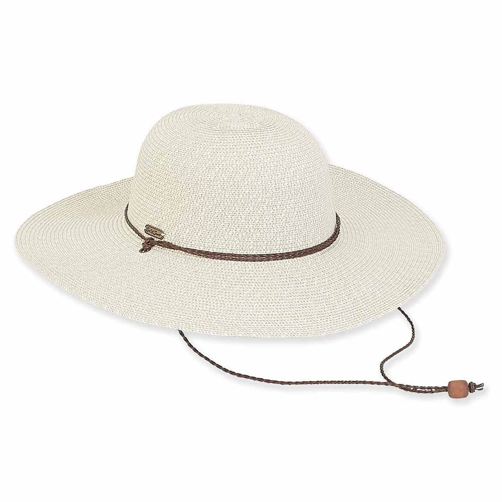 Classic Wide Brim Straw Beach Hat - Sun 'N' Sand Hats Wide Brim Sun Hat Sun N Sand Hats HH2139A Taupe Tweed Medium (57 cm) 