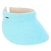 Comfort Clip On Straw Sun Visor in Solid Colors - Sun 'N' Sand Hats Visor Cap Sun N Sand Hats HH2425B Light Blue  