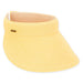 Comfort Clip On Straw Sun Visor in Solid Colors - Sun 'N' Sand Hats Visor Cap Sun N Sand Hats HH2425H Yellow  