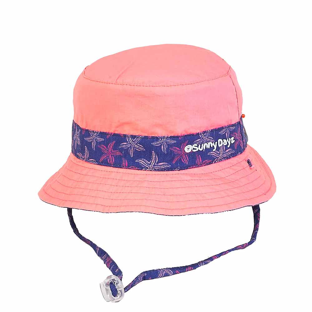 Small Heads Starfish Reversible Cotton Bucket Hat - Sunny Dayz™ Bucket Hat Sun N Sand Hats    