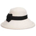 Rolled Brim Sun Hat with Chiffon Bow - Callanan Handmade Hats Wide Brim Hat Callanan Hats    