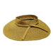 Open Crown Sun Visor Hat - Milani Hats Visor Cap Milani Hats BB0066tn Tan tweed M/L 