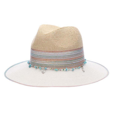 Iridescent Rainbow Trim Safari Hat - Cappelli Straworld, Safari Hat - SetarTrading Hats 