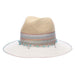 Iridescent Rainbow Trim Safari Hat - Cappelli Straworld Safari Hat Cappelli Straworld csw365 White Medium (57 cm) 