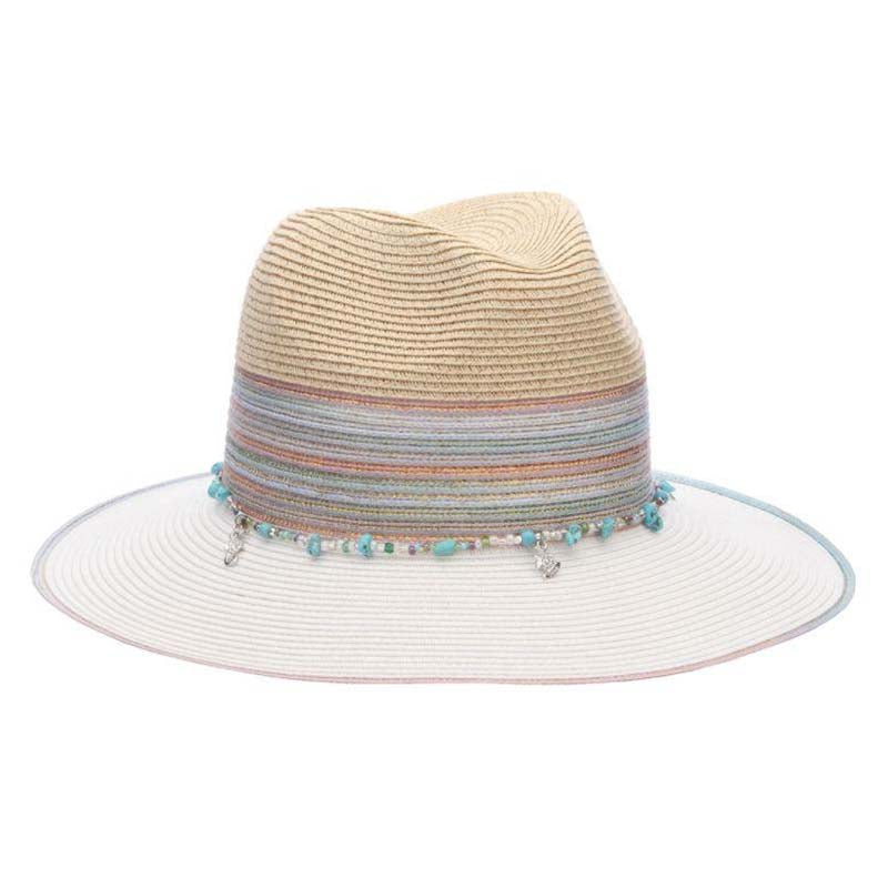 Iridescent Rainbow Trim Safari Hat - Cappelli Straworld Safari Hat Cappelli Straworld    