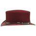 Danbury Wool Felt and  Leather Top Hat - Burgundy Top Hat Head'N'Home Hats    