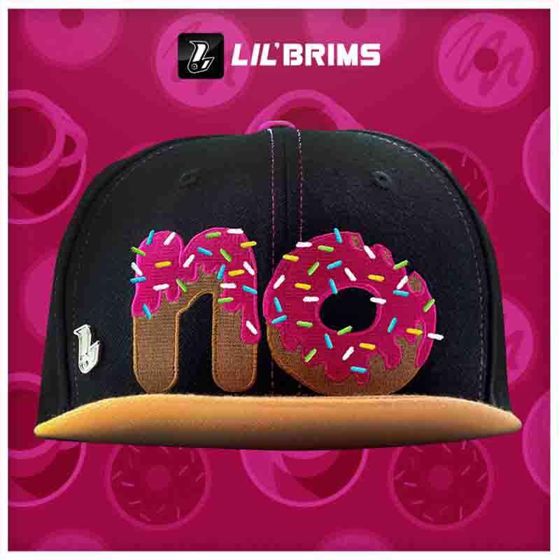 No Donut  LIL'BRIMS - Black Cap Ultra Sport lbfa1808m Black Medium/Large 