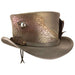 Draco Leather Top Hat - Steampunk Hatter USA Top Hat Head'N'Home Hats    