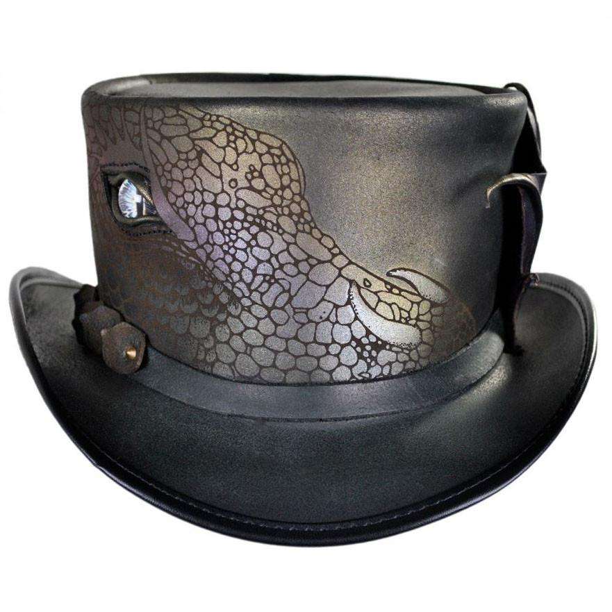 Leather Hat with Asymmetric Top Hat Wool Hat Women Men Unisex Hat