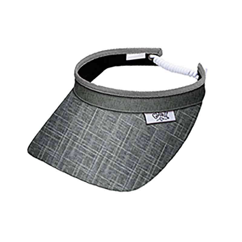 Silver Lining Golf Sun Visor with Coil Lace by GloveIt Visor Cap GloveIt V233 Silver  