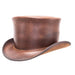 El Dorado Leather Top Hat,  Brown - VooDoo Hatter Top Hat Head'N'Home Hats eldoradonobs Brown Small 