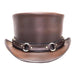 El Dorado Leather Top Hat with SR2 Band, Brown - VooDoo Hatter Top Hat Head'N'Home Hats    