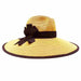 Elegant Wide Brim Straw Hat for Women - Jeanne Simmons Hats Safari Hat Jeanne Simmons js8001tn Tan  