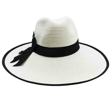 Elegant Wide Brim Straw Hat - Large and Extra-Large Size Safari Hat Jeanne Simmons Accessories