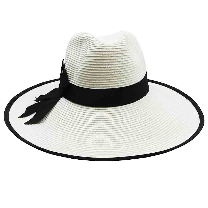 Elegant Wide Brim Straw Hat - Large and X-Large Size Women's Hats Tan / X-Large (61 cm)