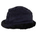 Faux Suede Bucket Hat with Button Accent by JSA Bucket Hat Jeanne Simmons js7306bk Black  