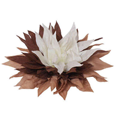 Three Tone Flower Fascinator-Brooch Fascinator Something Special LA lb7593bn Brown  